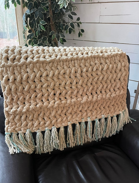Donna at the Shore Blanket.  New item